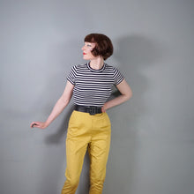 Load image into Gallery viewer, 60s MUSTARD YELLOW HIGH WAISTED CIGARETTE PANTS / TROUSERS - 28"