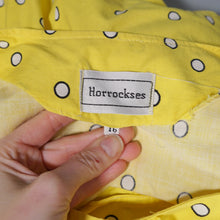 Load image into Gallery viewer, 50s HORROCKSES FASHIONS BRIGHTEST YELLOW  FULL SKIRTED COTTON DRESS - S