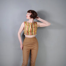 Load image into Gallery viewer, 50s 60s "TREND" BEACHWEAR STRIPED CROP TOP WITH POMPOM FRINGE - S-M