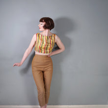 Load image into Gallery viewer, 50s 60s "TREND" BEACHWEAR STRIPED CROP TOP WITH POMPOM FRINGE - S-M