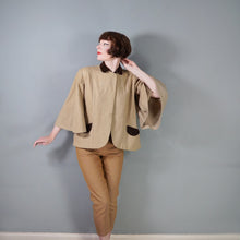 Load image into Gallery viewer, 40s HEROLAINE WOOL AND VELVET CAPE SLEEVE SWING COAT / JACKET - S-M