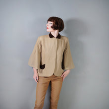 Load image into Gallery viewer, 40s HEROLAINE WOOL AND VELVET CAPE SLEEVE SWING COAT / JACKET - S-M
