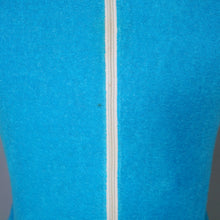 Load image into Gallery viewer, 70s BRIGHT TURQUOISE "PIPPA DEE" ZIP FRONT AND BELT ROMPER / PLAYSUIT - S