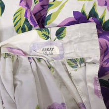 Load image into Gallery viewer, ROMANTIC 50s PURPLE STEMMED ROSE FLORAL BORDER PRINT FULL SKIRT - 24"