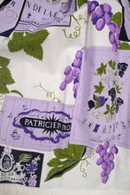Load image into Gallery viewer, 50s 60s SPORTAVILLE WINE LABEL AND GRAPE PRINT NOVELTY FULL SKIRT - 27"