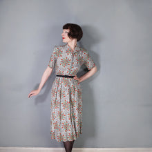 Load image into Gallery viewer, 40s &quot;CALPRETA&quot; SOFT RAYON SWIRLING PAISLEY PRINT DRESS - M-L