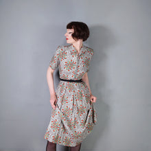 Load image into Gallery viewer, 40s &quot;CALPRETA&quot; SOFT RAYON SWIRLING PAISLEY PRINT DRESS - M-L