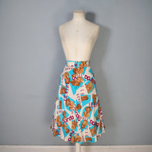 Load image into Gallery viewer, 70s NOVELTY FASHION / MAGAZINE LADY PORTRAIT &quot;VOGUE&quot; A-LINE SKIRT - 25&quot;