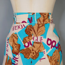 Load image into Gallery viewer, 70s NOVELTY FASHION / MAGAZINE LADY PORTRAIT &quot;VOGUE&quot; A-LINE SKIRT - 25&quot;
