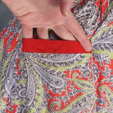 Load image into Gallery viewer, EARLY 50s BRIGHT GREEN AND RED PAISLEY PRINT SUN DRESS AND BOLERO - XS