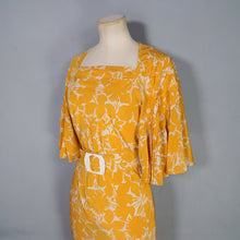 Load image into Gallery viewer, 30s GOLDENROD YELLOW BIAS CUT MAXI DRESS WITH PLEATING AND BELT - S