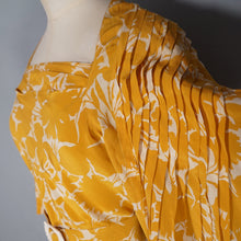 Load image into Gallery viewer, 30s GOLDENROD YELLOW BIAS CUT MAXI DRESS WITH PLEATING AND BELT - S