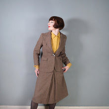 Load image into Gallery viewer, 70s DOES 40s BROWN HOUNDSTOOTH TWEED 2 PIECE SKIRT SUIT - S