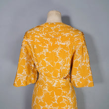 Load image into Gallery viewer, 30s GOLDENROD YELLOW BIAS CUT MAXI DRESS WITH PLEATING AND BELT - S