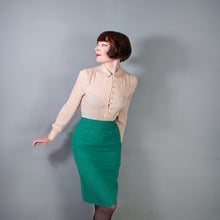 Load image into Gallery viewer, 50s 60s MAURICE BENSON KELLY GREEN FITTED WOOL SKIRT - 25"