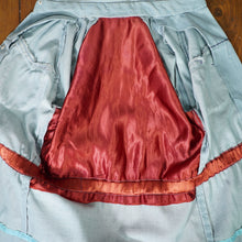 Load image into Gallery viewer, 70s LIGHT BLUE EMBROIDERED DENIM / JEANS JACKET - S-M