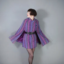 Load image into Gallery viewer, 70s JIMMY HOURIHAN PURE WOOL HEATHER PURPLE CAPE - M