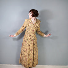 Load image into Gallery viewer, 60s 70s LONG SLIM FITTING FLORAL TAPESTRY BROCADE MAXI COAT - XS