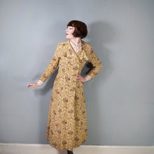 Load image into Gallery viewer, 60s 70s LONG SLIM FITTING FLORAL TAPESTRY BROCADE MAXI COAT - XS