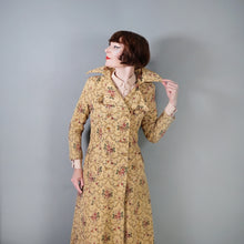 Load image into Gallery viewer, 60s 70s LONG SLIM FITTING FLORAL TAPESTRY BROCADE MAXI COAT - XS