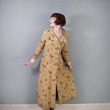 Load image into Gallery viewer, 60s 70s LONG SLIM FITTING FLORAL TAPESTRY BROCADE MAXI COAT - XS