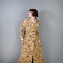 Load image into Gallery viewer, 60s 70s LONG SLIM FITTING FLORAL TAPESTRY BROCADE MAXI COAT - XS