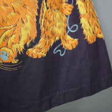 Load image into Gallery viewer, 50s ORANGE KITTEN AND YARNBALL NOVELTY PRINT FULL SKIRT - 26"