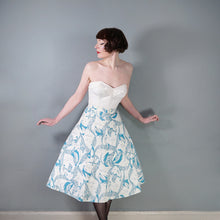 Load image into Gallery viewer, 40s / 50s SAILOR / FISHERMEN PRINT A-LINE MIDI SKIRT - 25"