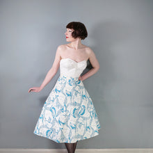 Load image into Gallery viewer, 40s / 50s SAILOR / FISHERMEN PRINT A-LINE MIDI SKIRT - 25"