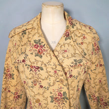 Load image into Gallery viewer, 60s 70s LONG SLIM FITTING FLORAL TAPESTRY BROCADE MAXI COAT - XS