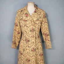 Load image into Gallery viewer, 60s 70s LONG SLIM FITTING FLORAL TAPESTRY BROCADE MAXI COAT - XS