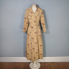 Load image into Gallery viewer, 60s 70s LONG SLIM FITTING FLORAL TAPESTRY BROCADE MAXI COAT - XS