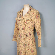 Load image into Gallery viewer, 60s 70s LONG SLIM FITTING FLORAL TAPESTRY BROCADE MAXI COAT - XS