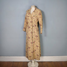 Load image into Gallery viewer, 60s 70s LONG SLIM FITTING FLORAL TAPESTRY BROCADE MAXI COAT - XS