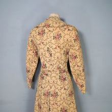 Load image into Gallery viewer, 60s 70s LONG SLIM FITTING FLORAL TAPESTRY BROCADE MAXI COAT - XS