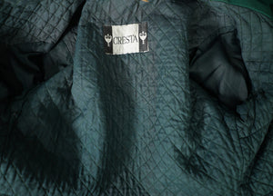60s 70s "CRESTA" DEEP GREEN MACHINTOSH / BELTED TRENCH COAT - M