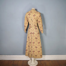 Load image into Gallery viewer, 60s 70s LONG SLIM FITTING FLORAL TAPESTRY BROCADE MAXI COAT - XS