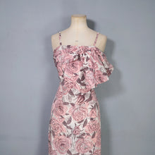 Load image into Gallery viewer, 50s 60s CHAFIL PINK DEWDROP ROSE PRINT PARTY DRESS AND BOLERO -