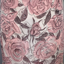 Load image into Gallery viewer, 50s 60s CHAFIL PINK DEWDROP ROSE PRINT PARTY DRESS AND BOLERO -