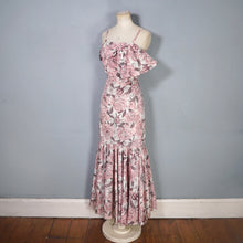 Load image into Gallery viewer, 50s 60s CHAFIL PINK DEWDROP ROSE PRINT PARTY DRESS AND BOLERO -