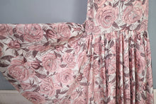 Load image into Gallery viewer, 50s 60s CHAFIL PINK DEWDROP ROSE PRINT PARTY DRESS AND BOLERO -