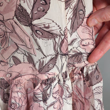 Load image into Gallery viewer, 50s 60s CHAFIL PINK DEWDROP ROSE PRINT PARTY DRESS AND BOLERO -