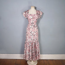 Load image into Gallery viewer, 50s 60s CHAFIL PINK DEWDROP ROSE PRINT PARTY DRESS AND BOLERO -