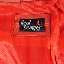 Load image into Gallery viewer, BOLD RED REAL LEATHER FITTED BIKER JACKET WITH SELF BELT - S