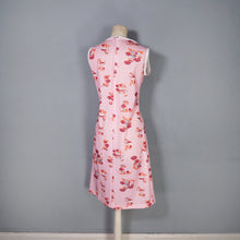 Load image into Gallery viewer, 60s 70s PASTEL PINK MUSHROOM / TOADSTOOL NOVELTY PRINT SHIFT DRESS - M