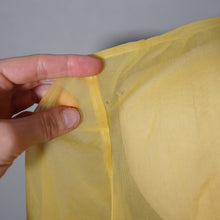 Load image into Gallery viewer, 50s 60s SUSAN GLENN SHEER VIBRANT YELLOW PINTUCKED BLOUSE - L