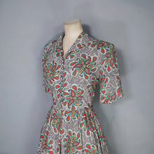 Load image into Gallery viewer, 40s &quot;CALPRETA&quot; SOFT RAYON SWIRLING PAISLEY PRINT DRESS - M-L