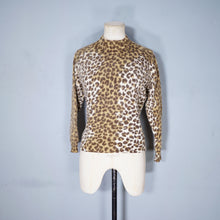 Load image into Gallery viewer, 60s 70s LEOPARD ANIMAL PRINT ANGORA BLEND WOOL JUMPER - M-L