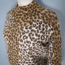 Load image into Gallery viewer, 60s 70s LEOPARD ANIMAL PRINT ANGORA BLEND WOOL JUMPER - M-L