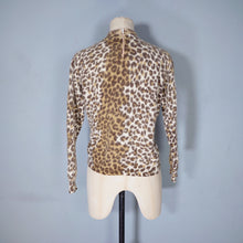 Load image into Gallery viewer, 60s 70s LEOPARD ANIMAL PRINT ANGORA BLEND WOOL JUMPER - M-L